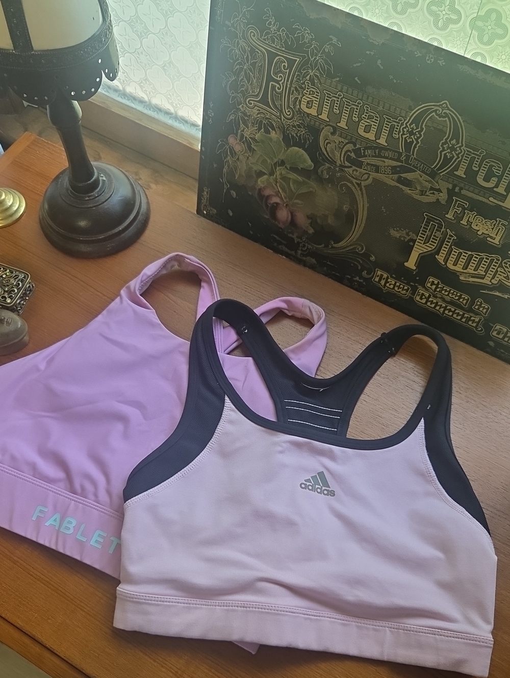 Fabletics Lilac/ Addias Sports Bra